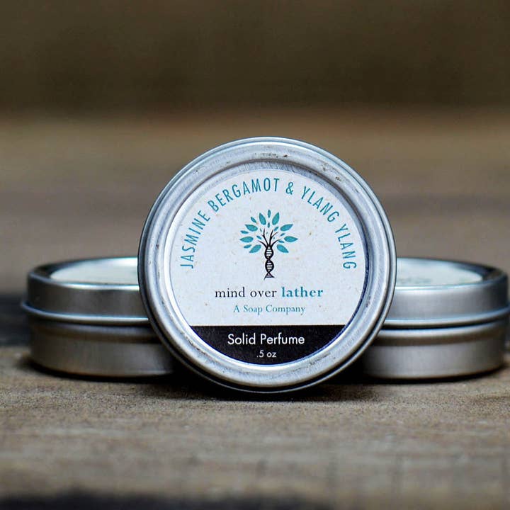 Jasmin Bergamote et Ylang Ylang Parfum Solide pour la vente par Mind Over Lather