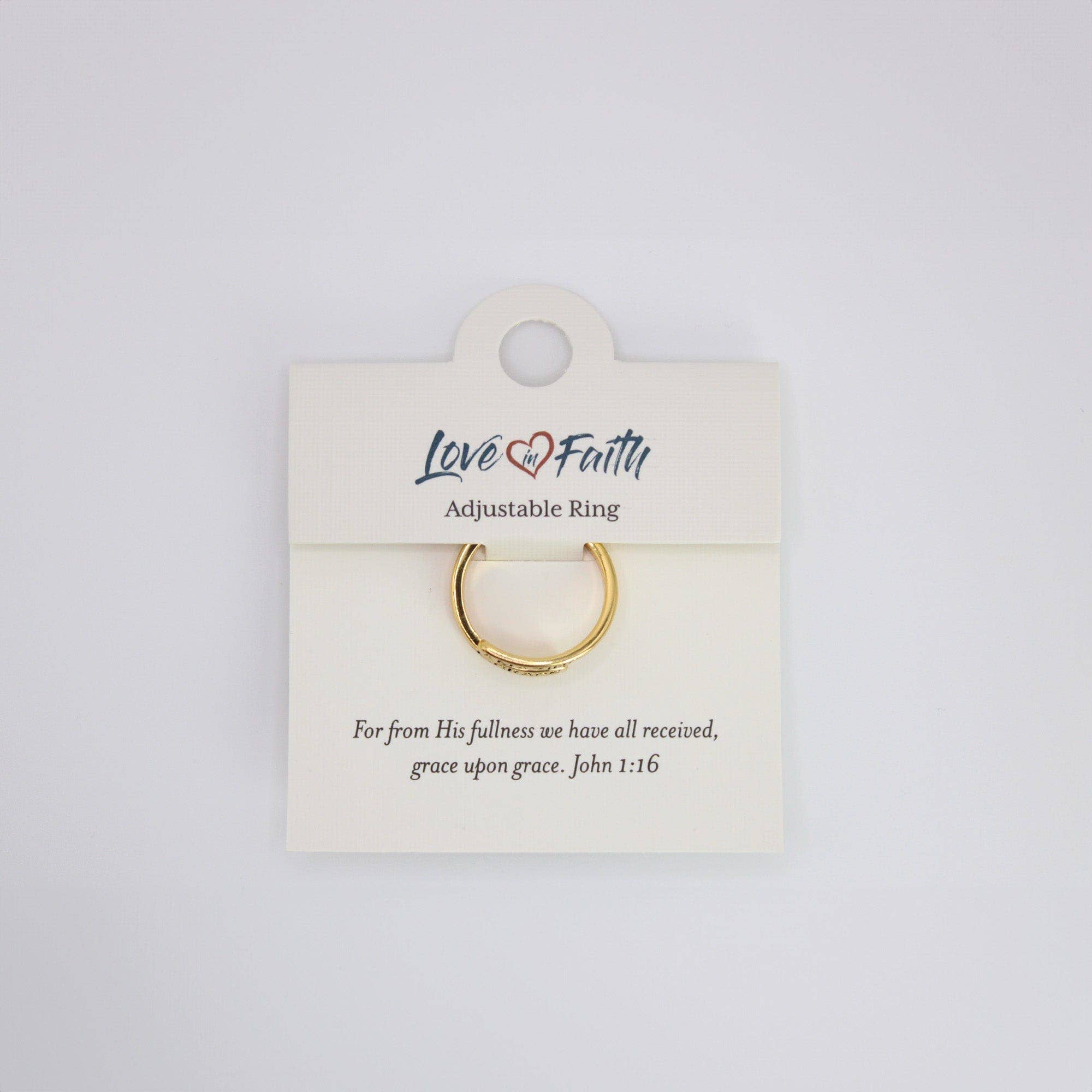 Amazing Grace Gold Plated Brass Ring for wholesale on Faire3