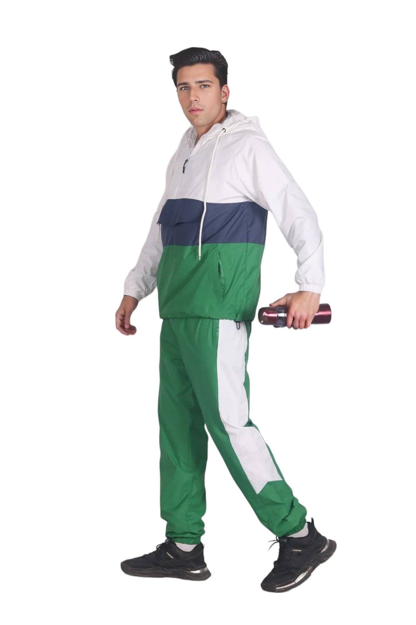 Royal Threads – Großhandel Trainingsanzug – Herren – Herren 2-teiliger Quarter-Zip-Pullover-Windbreaker-Trainingsanzug Jogger-Sport-Outfit mit Mesh-Futter30