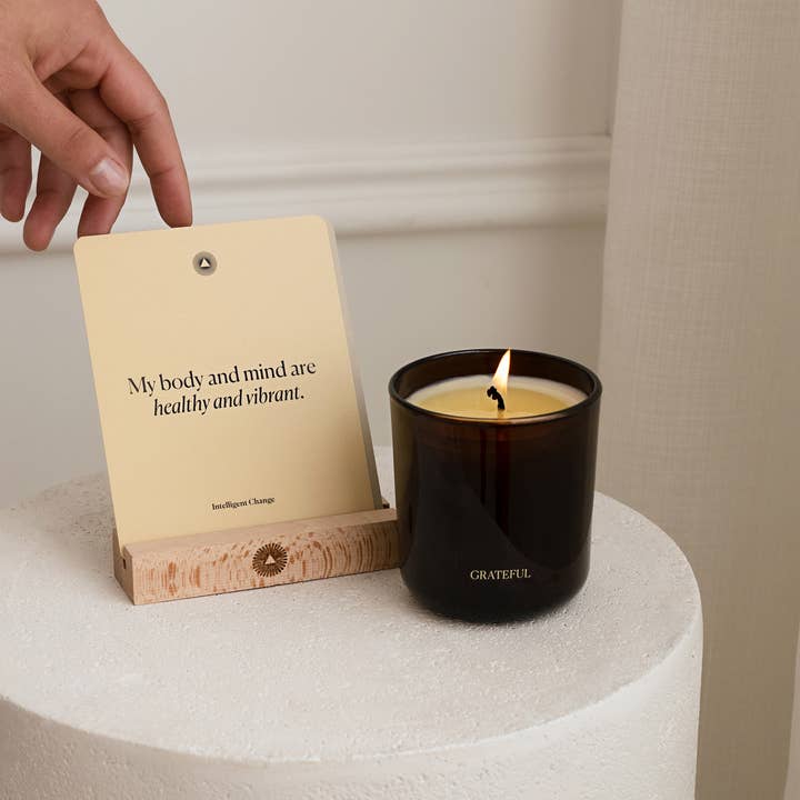 Intelligent Change – Vela em jarro/copo por atacado – Vela de Óleo Essencial Grateful Pure - 100% Ingrediente Natural6
