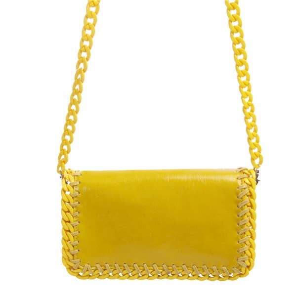 Clutch handtas voor dames met Lucite Chain Link-handvat voor wholesale door Nima Accessories Inc
