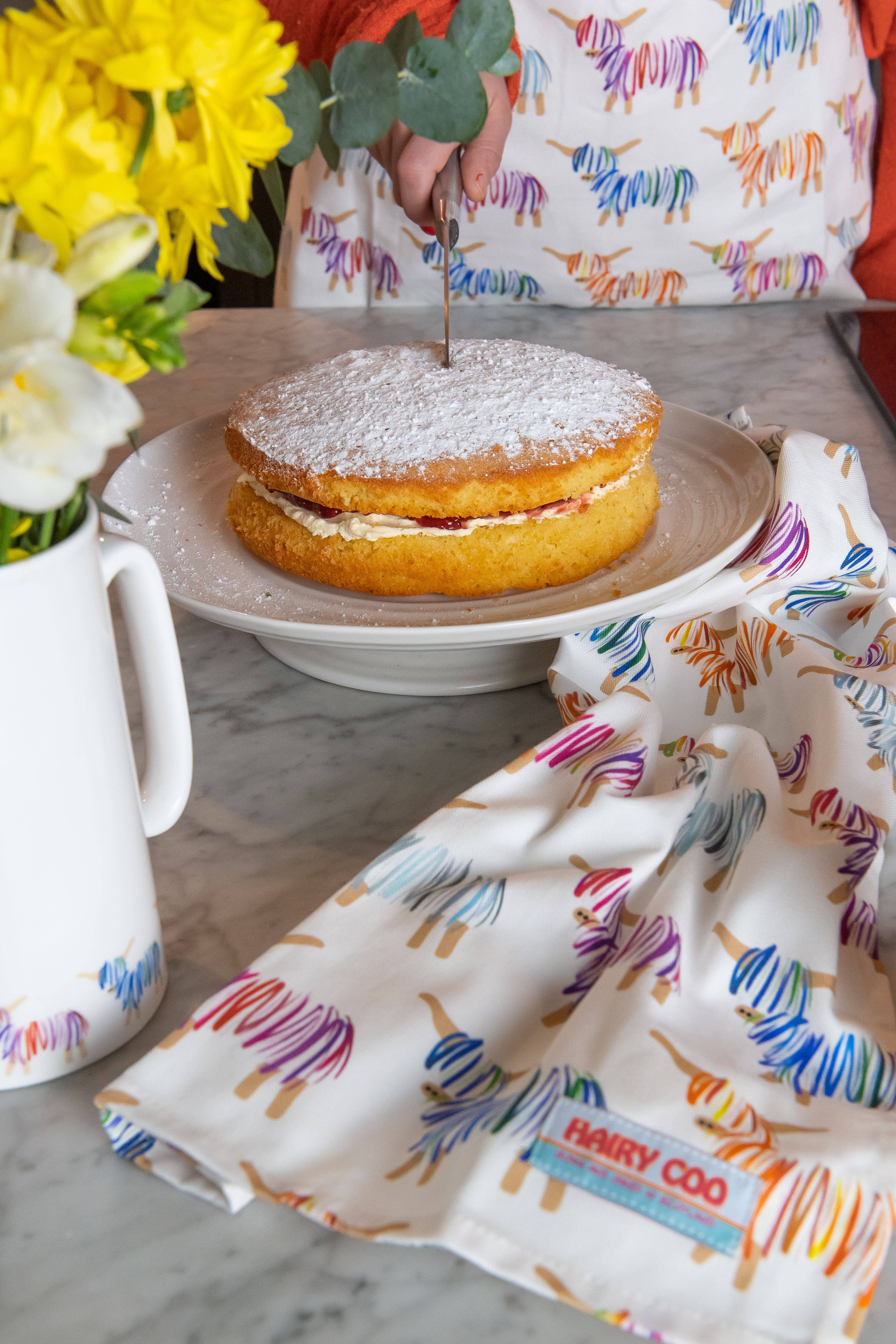 Hairy Coo - Vendita all'ingrosso Strofinacci - Strofinaccio da tè Highland Cow, nato e cresciuto in Scozia3