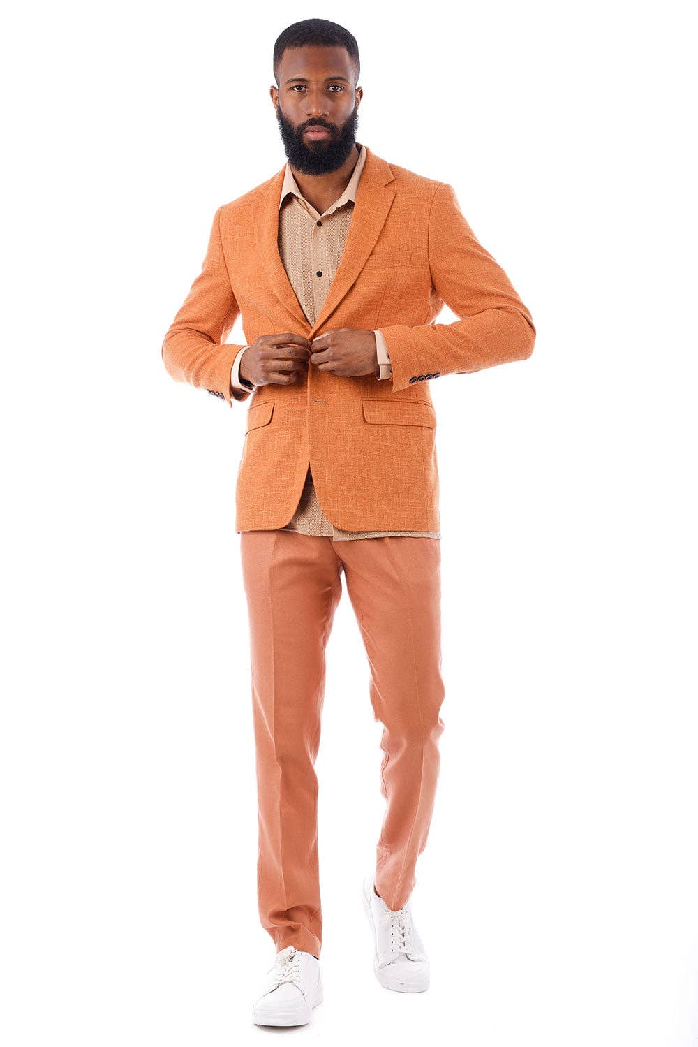 BARABAS - Wholesale Blazer - Men's - Men's Classic Tweed Pattern Notch Lapel Blazer 4BL304