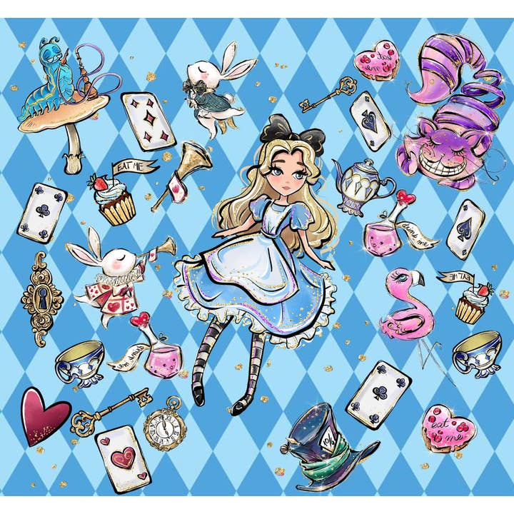 Alice in Wonderland Fabric Fat Quarter #2 for wholesale by La Escaramuza