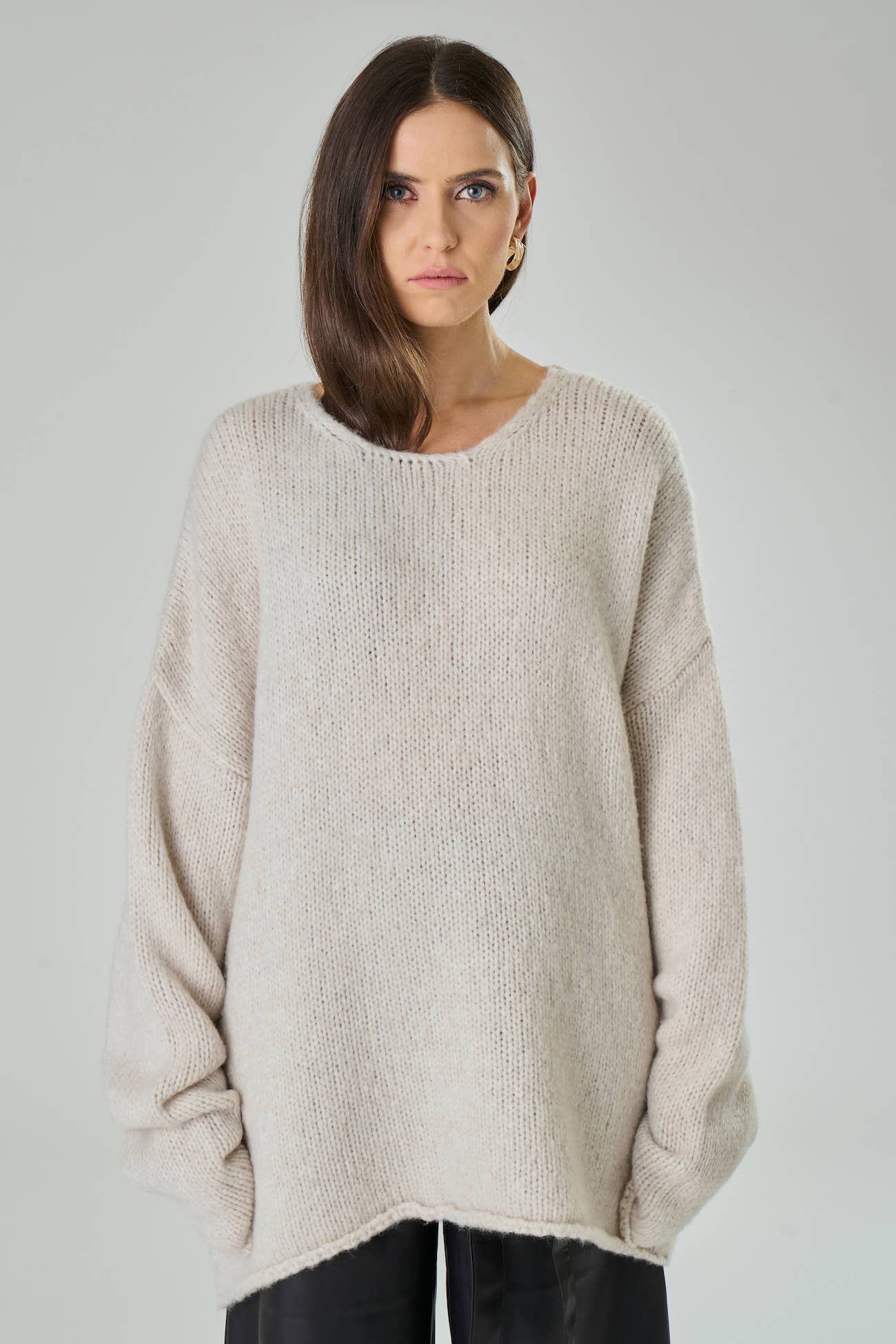 TENNÉ – Engroshandel Tunika - Dame – TENNE oversize sweater i merinould - CLEO0