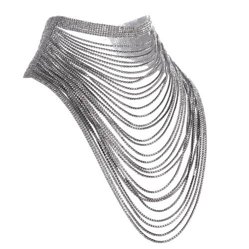 Western Fashion – Großhandel Halsband/Collier – Choker Strass, 30 Linien, drapiert1