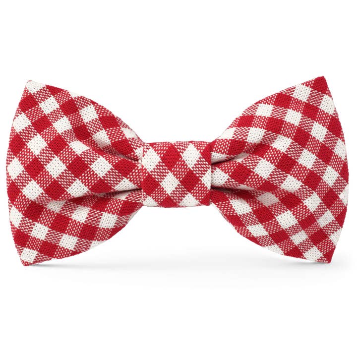 The Foggy Dog - Wholesale Pet Bow Tie - Dog - Red Gingham Dog Bow Tie