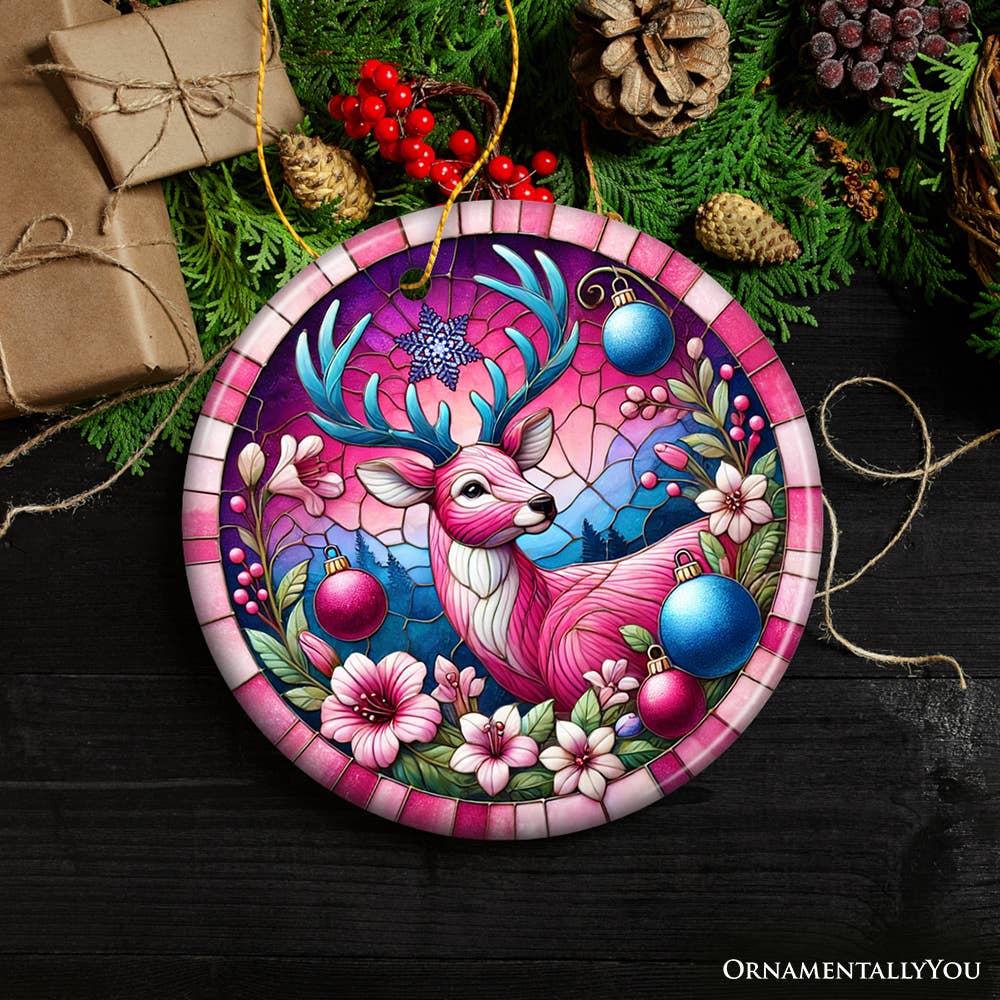 OrnamentallyYou - Wholesale Ornament - Mystical Yuletide Deer Pink Themed, Christmas Tree Decor5