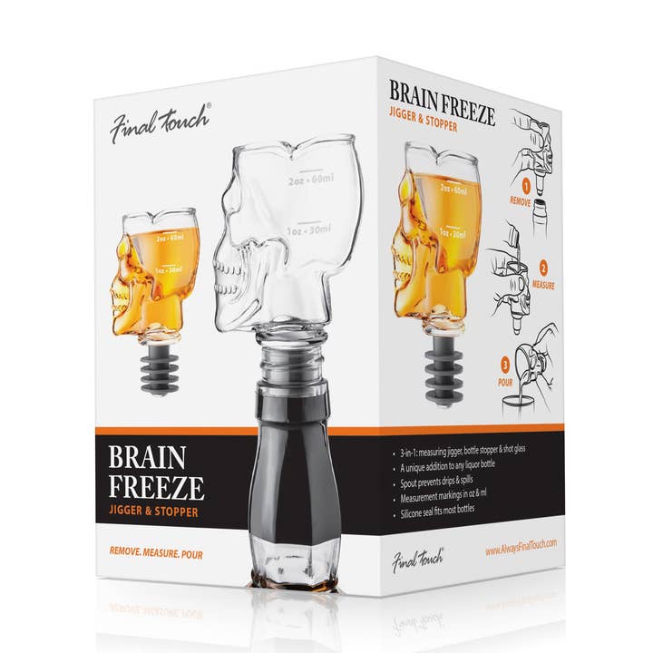 Jigger et Bouchon Crâne Final Touch pour la vente par Original Products UK/EU