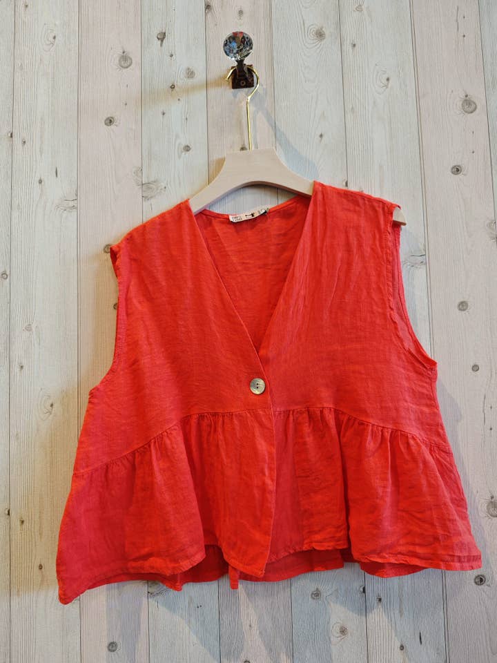 Linen & More - Wholesale Blouse - Women's - REF 12182 SLEEVELESS BLOUSE 100% LINEN8