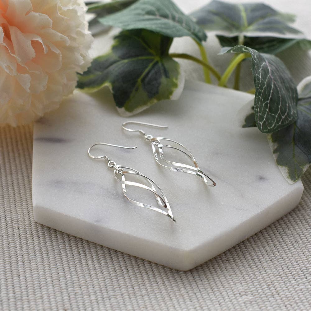 Kali Ma Designs - Sterling Silver Jewellery – wholesale Dangle earrings – Phoebe double curved ellipse earrings0