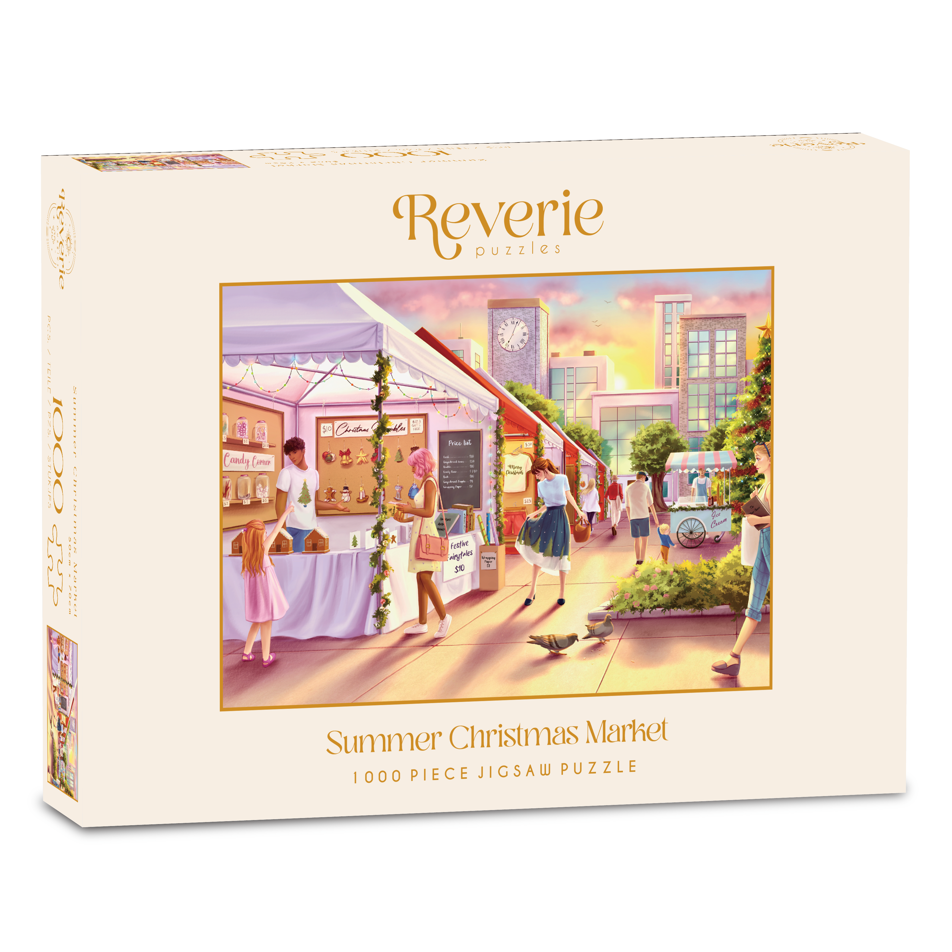 Reverie Puzzles - Wholesale Puzzle – Adult - Summer Christmas Market Jigsaw Puzzle (1000 Pieces)0