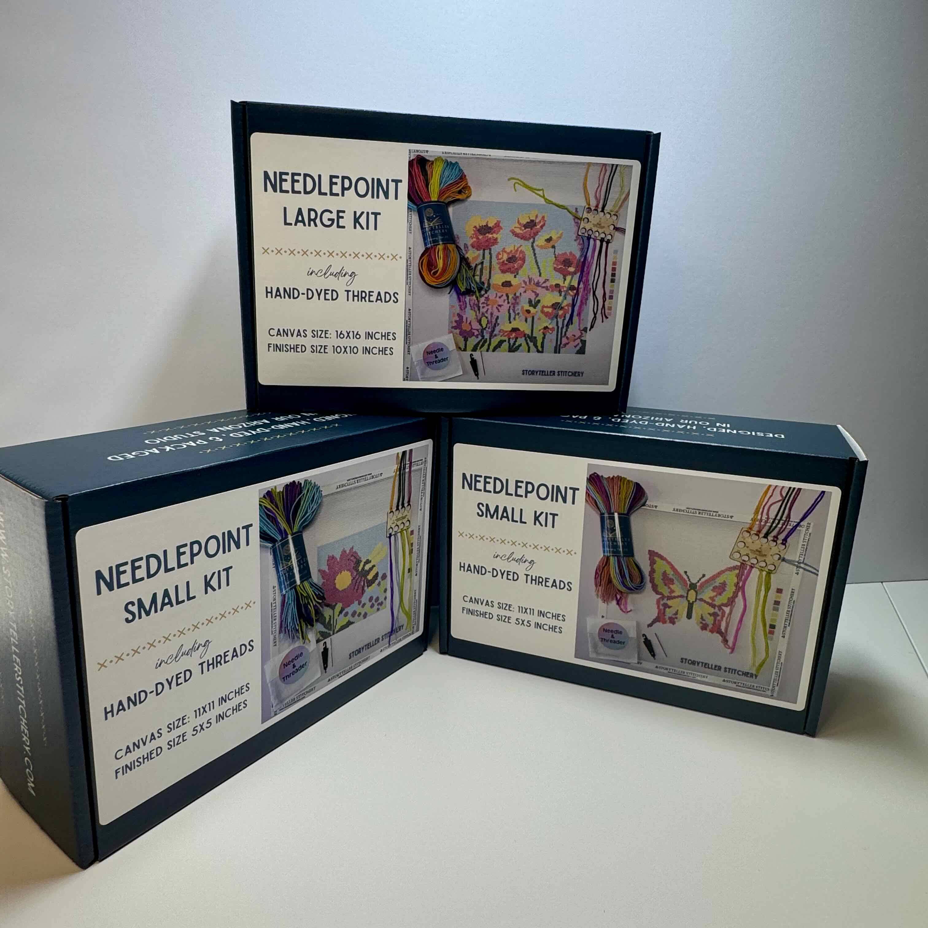 Storyteller Stitchery - Wholesale Embroidery/Cross Stitch Supplies - Butterfly — Modern Needlepoint Kit (Small Design)2