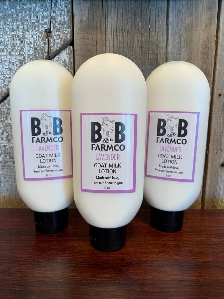 Lavender Goat Milk Lotion - 8 oz. for wholesale by B and B Farmco