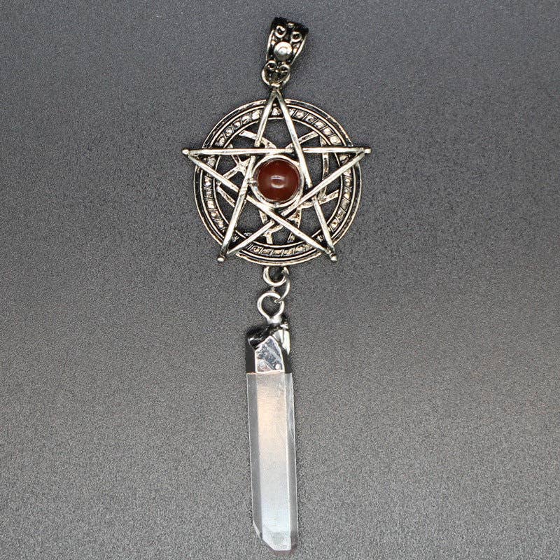 Mio Queena - Wholesale Spiritual Stone/Crystal - Stone & Crystal Pentagram Charm Pendant - CS2