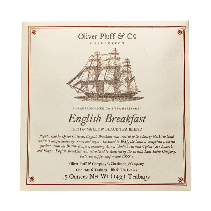 English Breakfast - 6 Teabags for wholesale by Oliver Pluff & Company