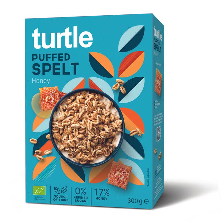 Turtle - Better Breakfast – Großhandel Frühstückszerealien – Bio-Puff-Dinkel mit Honig