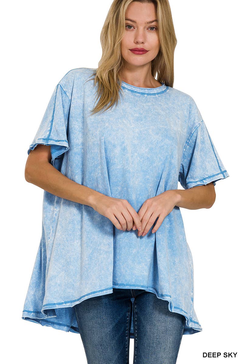 42POPS – wholesale T-shirt – women's – "._ SI-25351 Vintage Washed Short Sleeve Top As shown55