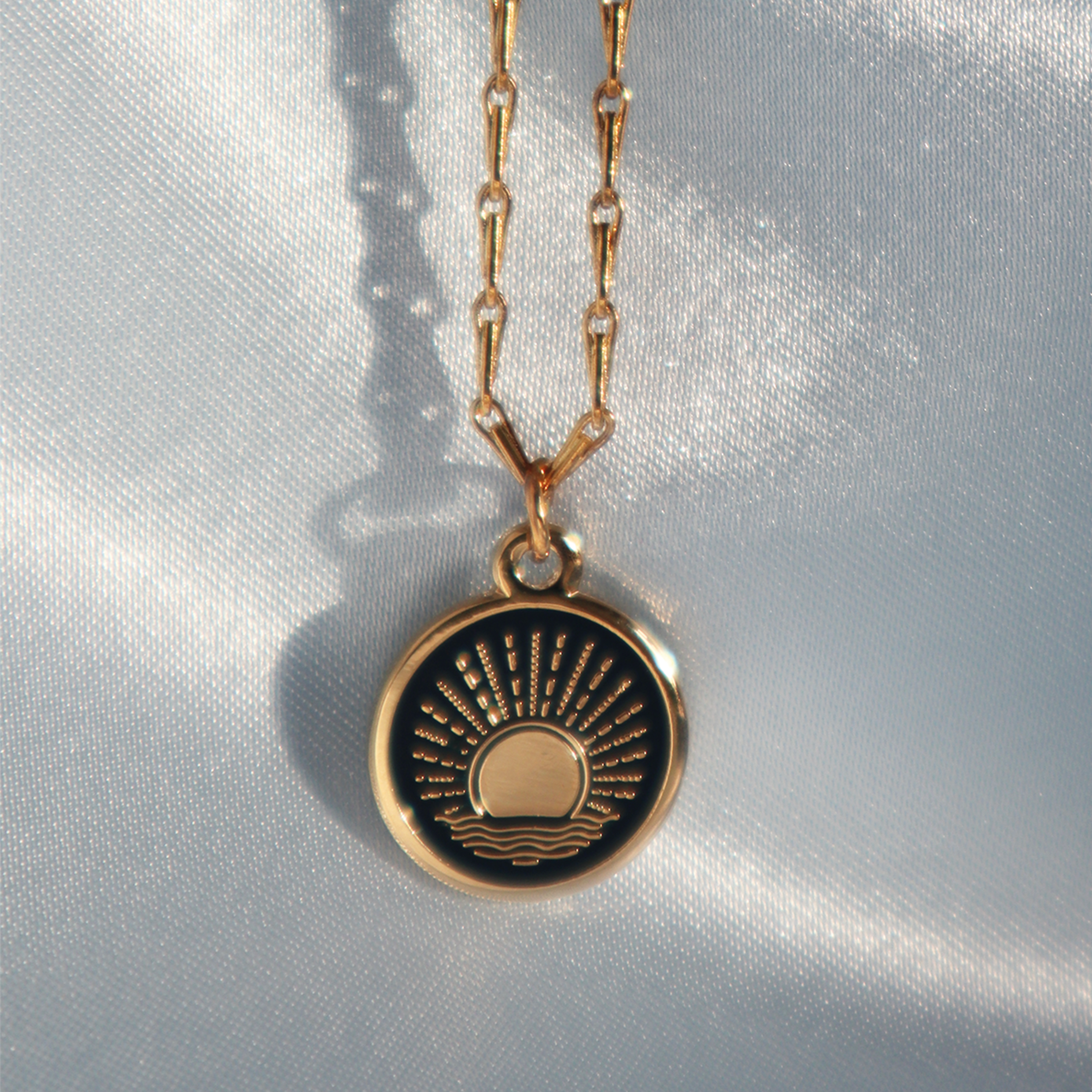 Saskia Lucy - Wholesale Pendant/Charm Necklace - Sea View Enamel Medal Pendant1