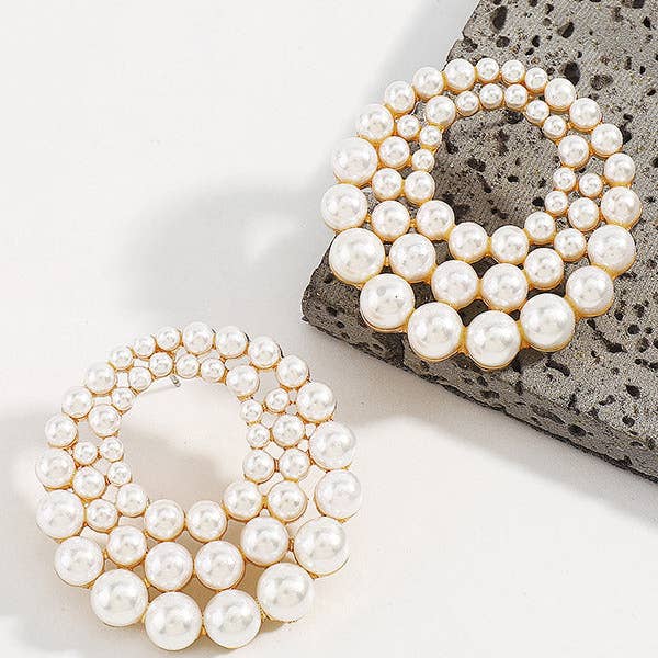 WHITE Geometric Hollow Drop Earrings for wholesale on Faire2