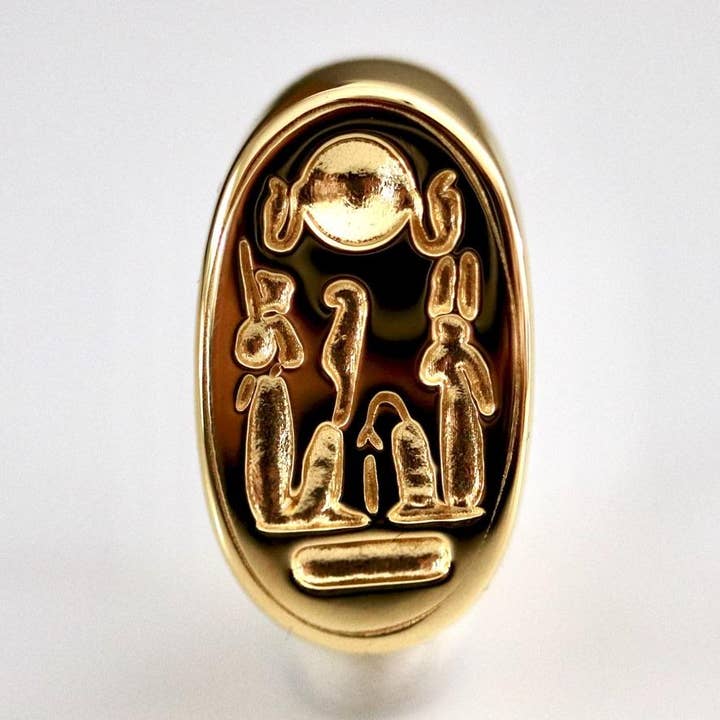 BoneNE, LLC - Venta al por mayor Anillos grandes/de cóctel - Anillo Nefertiti - Chapado en oro
