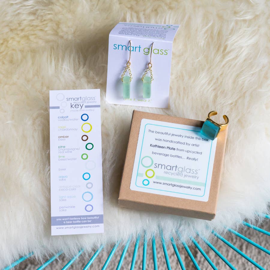 Smart Glass Recycled Jewelry - Wholesale Pendant/Charm Necklace - SIMPLE CUBE NECKLACE STERLING SILVER4