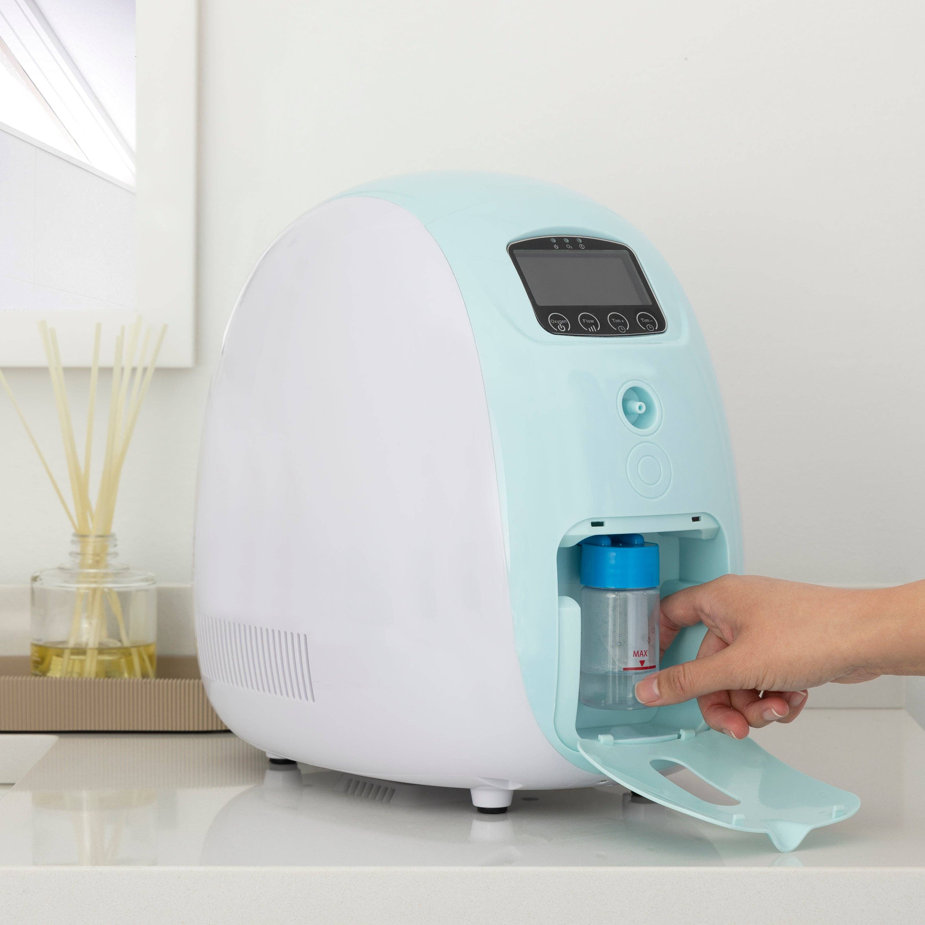 White Green Oxygen Bar with 10ml Lavender Essential Oil Bottle for wholesale on Faire11