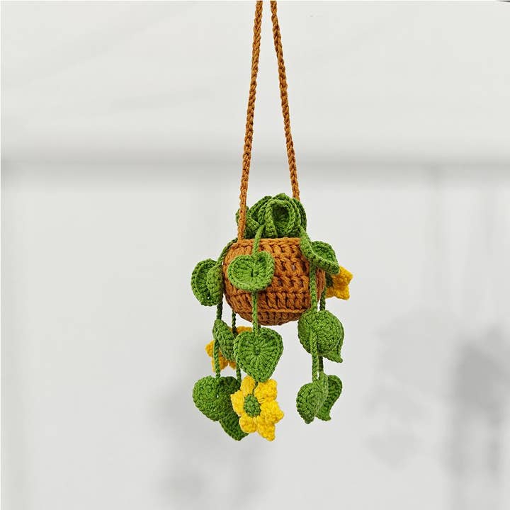 Crochet Plant Basket, Sunflower/Strawberry/Lavender/Daisy... for wholesale by TOMOPOD LLC