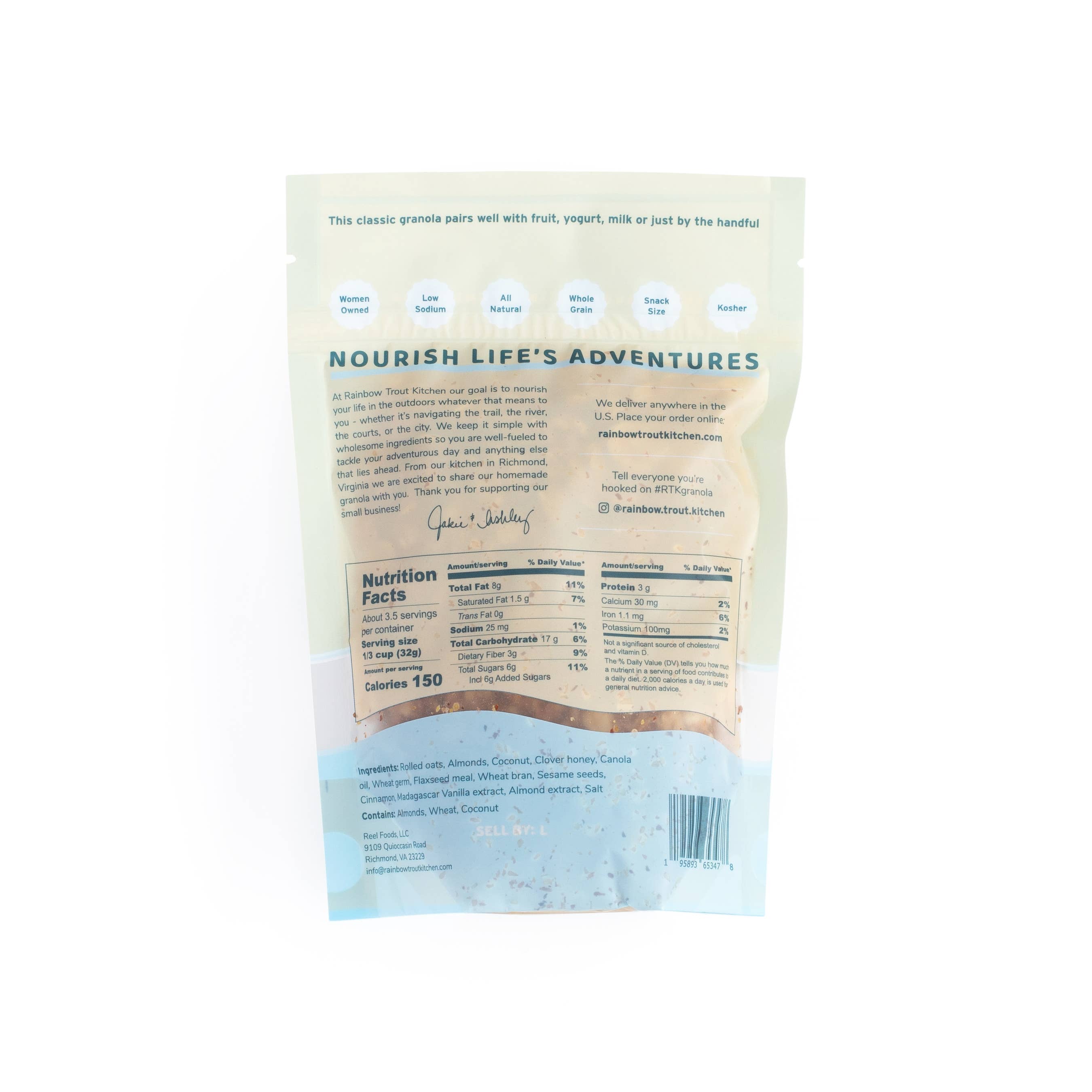 Rainbow Trout Kitchen - Wholesale Granola - Rainbow Trout Kitchen Classic Granola, 4 oz.2