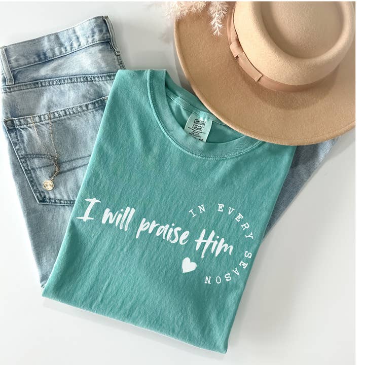 Je Le Louerai en Toute Saison T-shirt Graphique Foi Simple pour la vente par J. Mack Designs