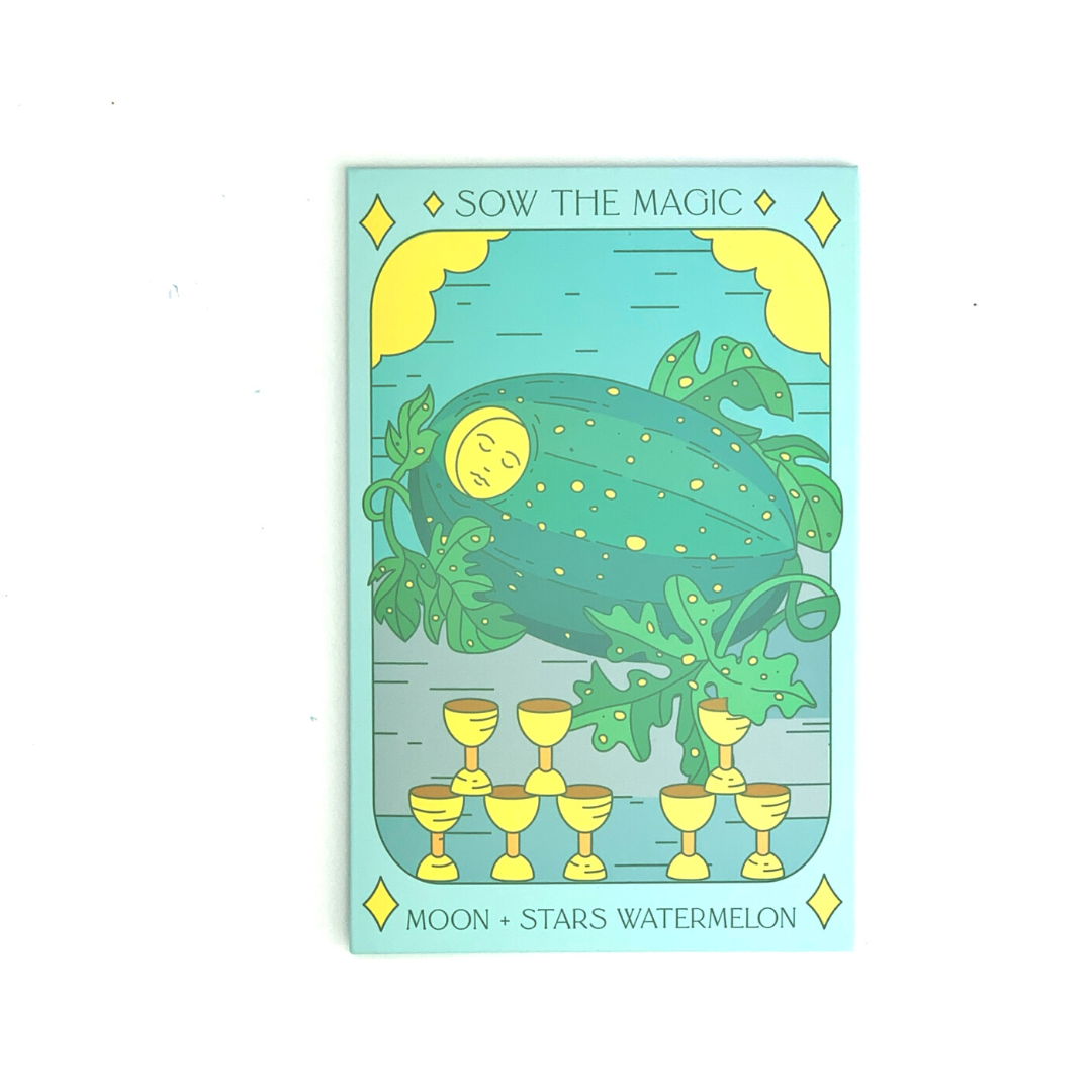 Sow the Magic - Wholesale Plant Seeds - Moon and Stars Watermelon Tarot Seed Packet5