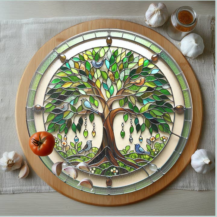 Fernville Creations - Wholesale Cutting Board - Glass Cutting Board, Tree of Life Design, Unique Family Gift4