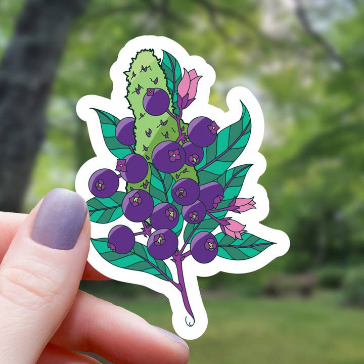 Mimic Gaming Co – wholesale Sticker – Blueberry Kush Cannabis Strain Inspired Sticker - 3"0