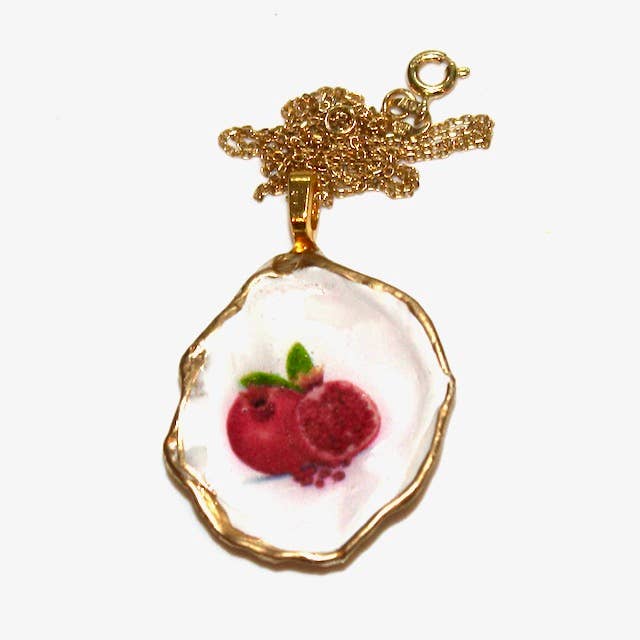 Fruit Decoupage Oyster Necklace for wholesale by FizzCandy Jewelry