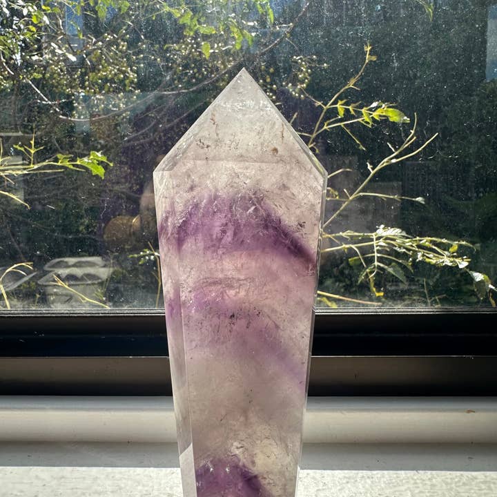 Moon Rituals - Wholesale Spiritual Stone/Crystal - Large Phantom Amethyst Tower - Natural Deep Purple Crystal with Phantom Inclusions, Raw Healing Quartz for Energy Cleansing, Meditation,Christmas Crystal Gift #33