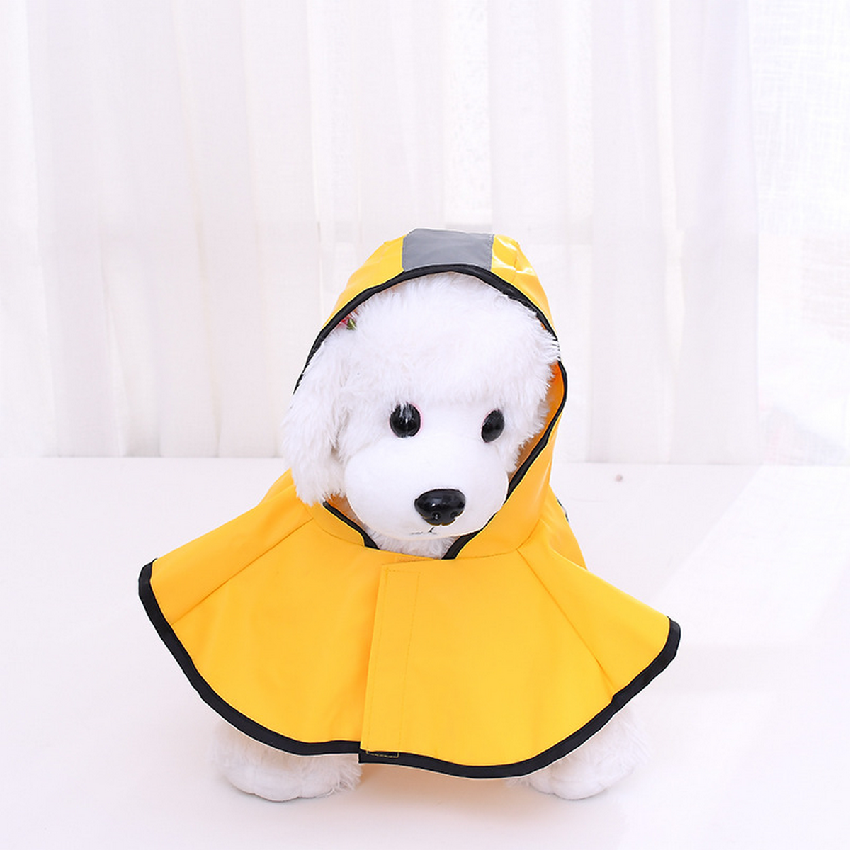 Yellow Large Dog Raincoat – Waterproof with Reflective_CWMM7311 for wholesale on Faire1