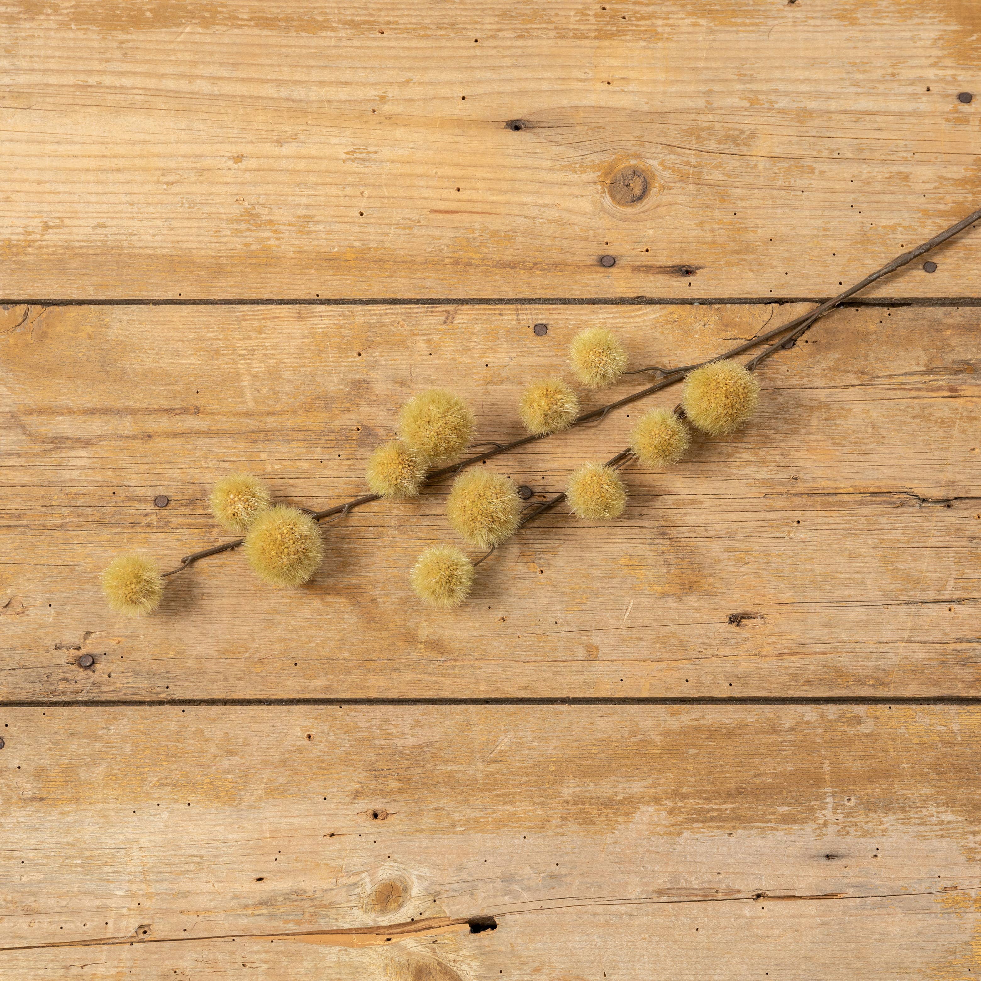 Ragon House - Wholesale Artificial Plant - 40.25" MUSTARD GLOBE THISTLE SPRAY2