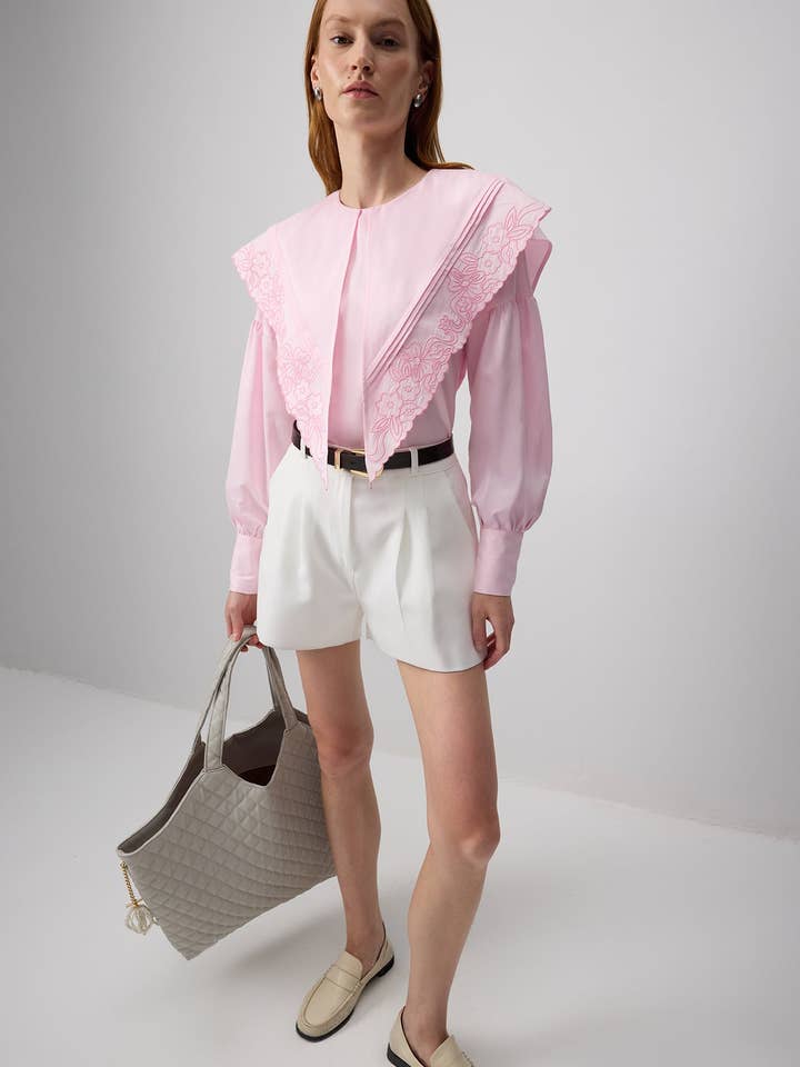 EMBROIDERED WIDE COLLAR TUNIC for wholesale by Touché Privé EU