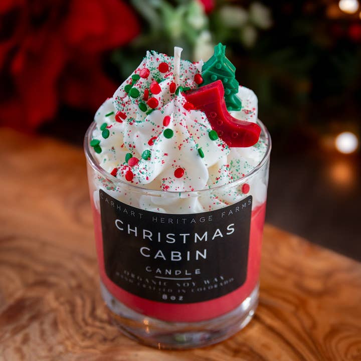 Carhart Heritage Farms - Wholesale Novelty Candle - Christmas Cabin Holiday Dessert Candle1