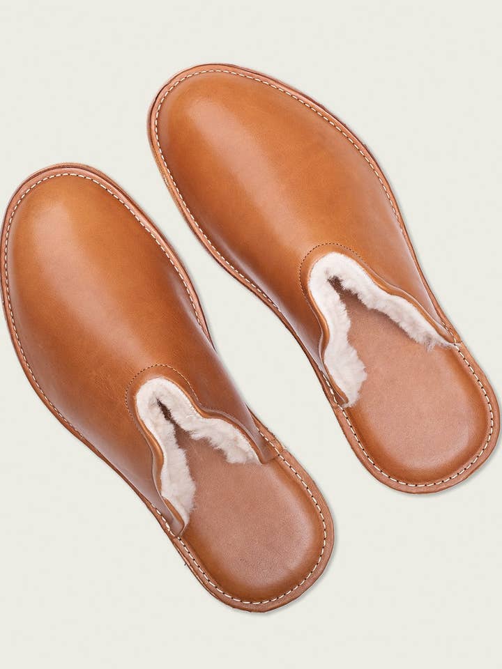 WP Standard - Wholesale Slippers – Men's - Mr. Grumpy Sheepskin Slippers0
