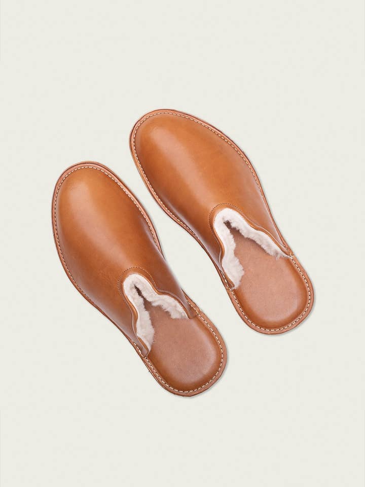 WP Standard – wholesale Slippers – Men's – Mr. Grumpy Sheepskin Slippers