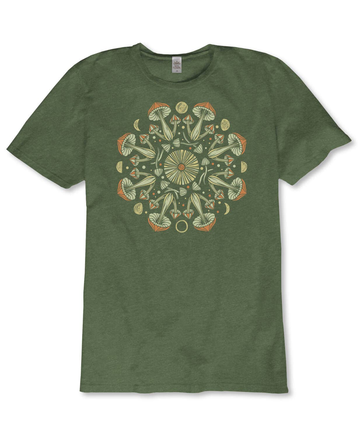 Soul Flower - Wholesale Screen Printed T-Shirt - Unisex - Mushroom Mandala Recycled T-Shirt - Unisex - Camping Tees3