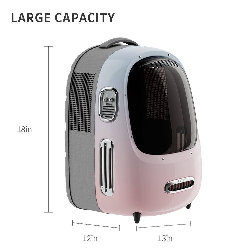 Petpuro - Wholesale Pet Carrier - Cat - PETKIT Breezy 2 Backpack Carrier with Inbuilt Fan & Light – Gradient Blue Pink7