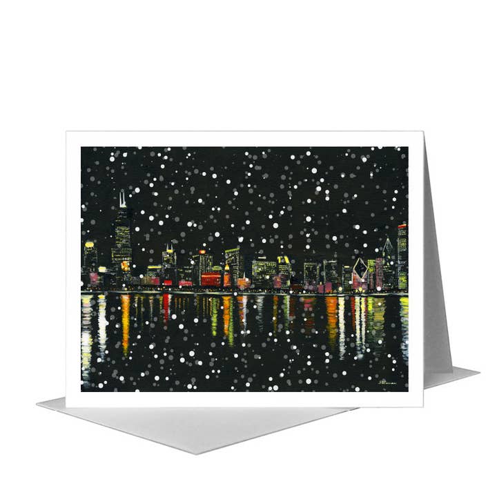 Eastern View, Chicago, Hilsen Kort (#7363C) for engroshandel hos Printed Canvas