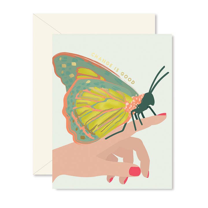 Ginger P. Designs - Wholesale Everyday Greeting Card - Butterfly Change is Good Greeting Card0