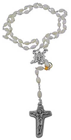 Village Gift Importers - Venta al por mayor Collar de cuentas de oración - Rosario católico de lujo con madreperla0