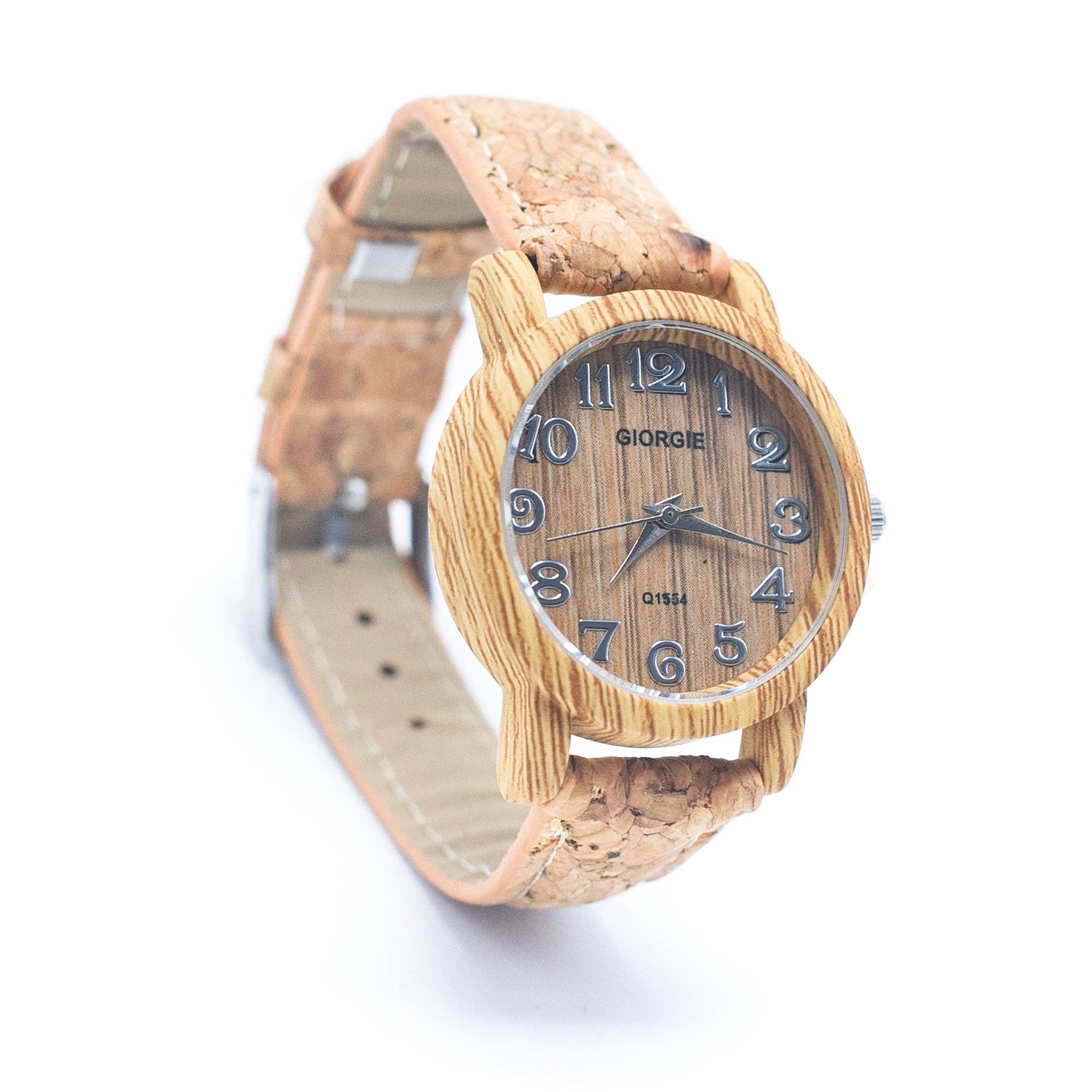 Meninas Bonitas Cork - Vente Montre – femme - Montre femme à bracelet en liège naturel WA-393 (sans boîte)1