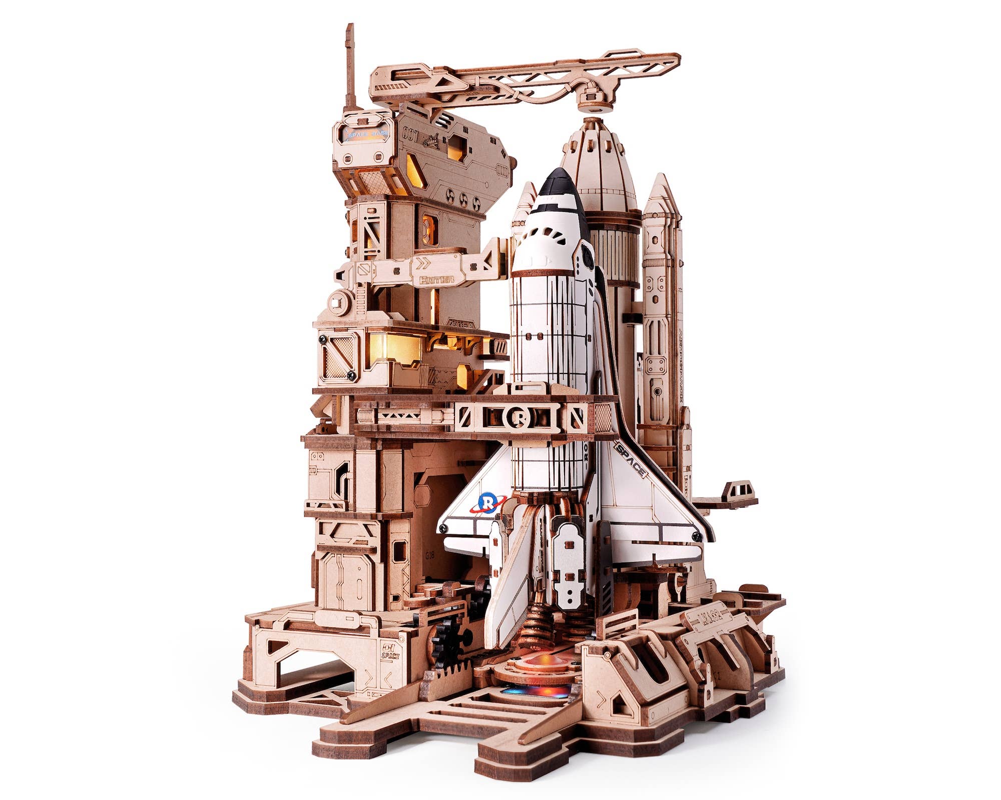 Magnote - Wholesale Puzzle - Adult - ROKR Space Shuttle Mechanical Wooden Gear 3D Puzzle Kit