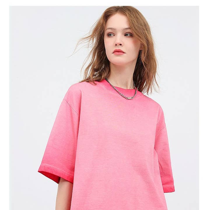 Hope & Sunshine - Wholesale T-shirt – women's - Gradient Washed Oversize T-Shirt7
