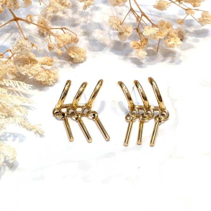 Gold Zoro stainless steel earrings for wholesale on Faire0